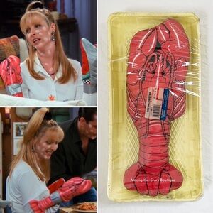 NWT Rare Vintage 90s Novelty Lobster Oven Mitt ASO Phoebe Buffay in Friends